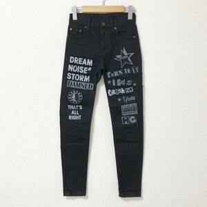 KINKY HYSTERIC GLAMOUR ロゴ パッチ ワッペン スキニーパンツ ブラック 黒 レディース W23 ヒステリックグラマー スリム archive 4010164