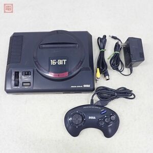 動作品 MD メガドライブ 本体 HAA-2510 MEGA DRIVE セガ SEGA AC/AVケーブル/コントローラ付【20