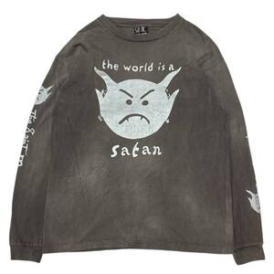 SAINT MICHAEL セントマイケル　Satan LS T-Shirts F.ブラック サイズ:L