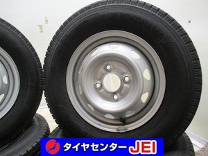 12インチ 145/80R12 80/78N LT 3.5J 100 軽トラ/軽バン IG91 中古スタッドレスタイヤホイール4本セット送料無料(SS12-4089)