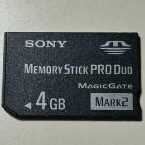 【動作確認済】 SONY メモリースティック 4GB ソニー メモリーカード PSP ゲーム機 Memorystick PRO DUO Mark2 デジカメ などに