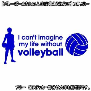 ★千円以上送料0★(30cm) 【バレーボールなしの人生は考えられない】バレーボール、車のリアガラス用ステッカーにも最適(3)