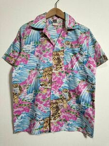 80~90s vintage BANG!BANG! aloha shirt ヴィンテージ アロハシャツ ハワイアンシャツ 古着 コットン 虎 