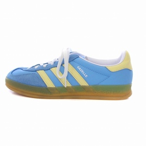 未使用品 アディダスオリジナルス adidas originals Gazelle Indoor スニーカー シューズ スエード US6.5 23.5cm 青 レディース