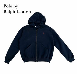 中古 ポロバイラルフローレン Polo by RalphLauren 長袖 パーカー フーディ ネイビー レディース Mサイズ