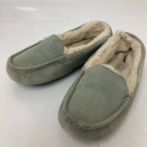 □UGG W ANSLEY モカシンシューズ 23cm 灰系 アグ レディース 3312 ムートン フラットシューズ 複数落札同梱OK B240930-7