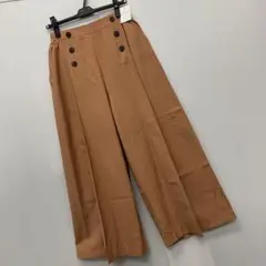 新品★Mサイズ★silent worth★ロングガウチョパンツ 橙色