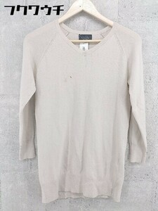 ◇ green label relaxing グリーンレーベル リラクシング 長袖 ニット セーター サイズ36 ベージュ レディース