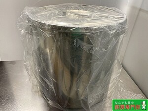 【未使用】◆三宝産業 キッチンポット メモリ付き 丸深型 内寸33cm 約28L 未使用厨房◆ e240b