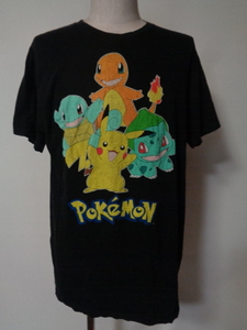 USA版 ポケモン ピカチュウ ゼニガメ ヒトカゲ フシギダネ キャラクター Tシャツ メンズL 大きいサイズ Pokemon USA 古着