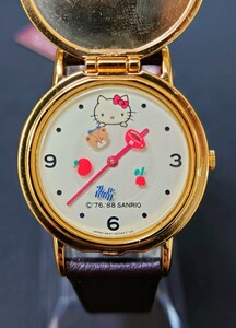 Y-44460N 1円スタート ハローキティ 腕時計 不動品 ジャンク サンリオ SANRIO HELLO KITTY SINCE 1976 キャラクター 現状品