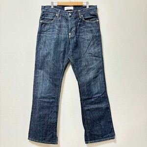 美品◎本格派ジーンズ！【Paper denim&cloth】ペーパーデニム＆クロス デニムパンツ インディゴ ボタンフライ フレア サイズW32/Y16932SS