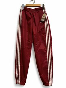 未使用 90s アディダス adidas デッドストック Nylon Track Pants ナイロンパンツ トラックパンツ XLサイズ 臙脂 赤