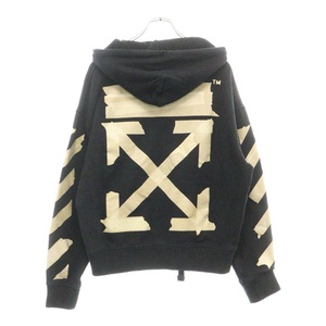 OFF-WHITE オフホワイト 20SS Tape Arrows Over Hoodie テープアローオーバーフーディ プルオーバーパーカー ブラック OMBB037R20E30002