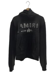 AMIRI◆パーカー/ダメージ加工/フーディー/マフポケット/リブ/46/コットン/BLK/RN150712