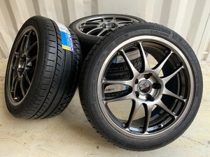 三菱純正 RALLIART WORK WAE鍛造 エモーション 18 X 8.5J+30mm MICHELIN Pilot Alpin PA3 245/40R18 97V ラリーアート Evo 7 8 9 X, GTO MR