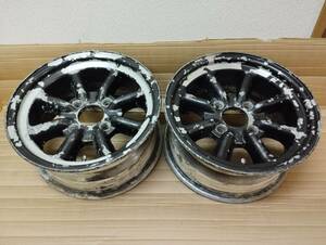 当時物!! アルミホイール 2本セット レーシングサービスワタナベ Racing Service Watanabe 8スポーク タイプB 14インチ×6.5J 114.3 +14.5