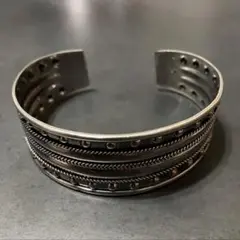 SILVER925 WIDE NATIVE BRACELET/シルバー/バングル