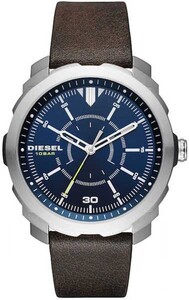 ☆DIESEL ディーゼル MACHINUS DZ1787 MENS dz1787 ブラウンレザー ネイビーアナログ メンズ腕時計∵