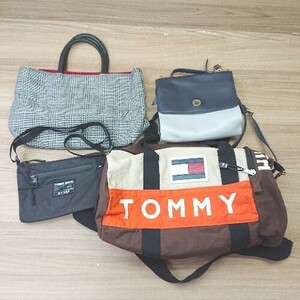 ■ 《 Tommy Hilfiger まとめ売り4点セット バッグ トートバッグ ショルダーバッグ ボストンバッグ レディース メンズ 》 E 1405140010398