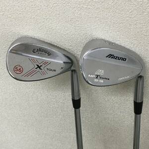 P12-102C 2本 Callaway Golf X TOUR 56 13 / ミズノ MP T series 53-08 ゴルフクラブ アイアン ウェッジ クローム