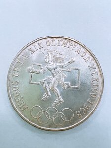 【銀貨】MEXICO メキシコ 1968年 オリンピック記念 25ペソ 22.44ｇ 銀貨 現状品 正規保障【TD011】