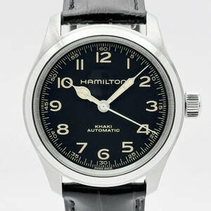 極美品 HAMILTON ハミルトン カーキ フィールド マーフ 38mm H70405730 H704050 自動巻 ブラックダイアル シルバー Murph 38mm 正規品