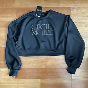 ★125a 新品タグ付き CECIL McBEE 長袖 カットソー L 黒★セシルマクビー 薄手トレーナー みちょぱ Avail アベイル ギャル Y2K平成リバイバ