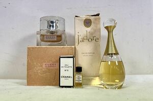 1円〜 香水 まとめて GUCCI グッチ オードパルファム Ⅱ/Dior ジャドール/CHANEL シャネル No 5 フレグランス 50ml ブランド アクセサリー 