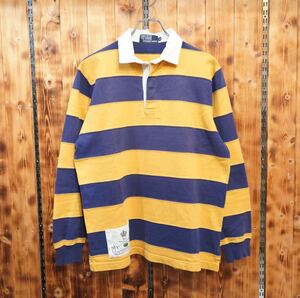 90s ralphlauren 92 ラガーシャツ　ボーダー　M/ラルフローレン