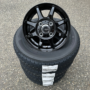 2025年製 ブリヂストン K370 145/80R12 80/78N グロスブラック アルミホイール4本セット 送料込み37400円～ 新品