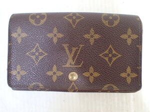 h4 / Louis Vuitton ルイヴィトン 二つ折り 財布 モノグラム ポルトフォイユ トレゾール M61736 現状品