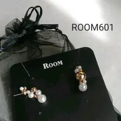 ♡品切れ ROOM601 パール×ゴールドピアス♡