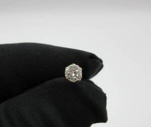 1 新品 YG 天然ダイヤモンド 0.47CT ピアス 片耳から セット割引きあり ノンブル タリスマン アイファニー イニシャル WG PT ティファニー