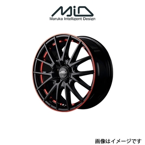 MID シュナイダー RX27 アルミホイール 4本 アコード CU系(17×7J 5-114.3 INSET48 ブラック/レッド)SCHNEIDER