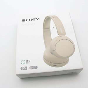 3661▲ SONY イヤレスヘッドホン WH-CH520 Bluetooth対応/軽量設計 イコライザー ベージュ 【0520】