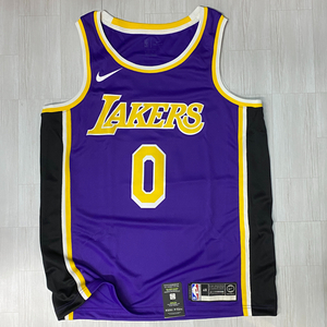 USA正規品 【S】 NIKE ナイキ NBA ロサンゼルス レイカーズ LA LAKERS カイル クーズマ KUZMA ＃０ オーセンティック バスケシャツ 紫