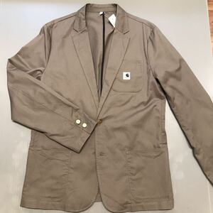 未使用！カーハート x アダムキメルADAM KIMMEL x carhartt コットン SS テーラードジャケット ゴールドボタン サイズXL タグ付 グレー系！