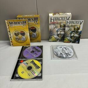 24札/A050373-11/B111-127/TH3000　2点まとめ　HEROES Ⅳ・V　ヒーローズ オブ マイト ＆ マジック Ⅳ・V　Windows　98/Me　2000/XP　