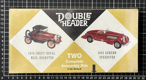 RENWAL レンウォール 1/48 DOUBLE HEADER 1914 CHEVY ・ 1935 AUBURN 塗装済みキット2台入り ビンテージ 当時物 新品未使用 未開封品 