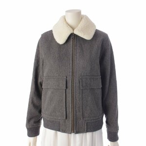 【アー ペー セー】A.P.C.　A.P.C. ボア ボンバーウール ブルゾン ジャケット 33461 グレー 34 【中古】【正規品保証】186585