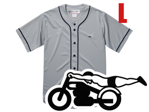 胸スピードアディクト BASEBALL SHIRT GRAY L/ベースボールシャツホワイトソックスwhite soxスポーツウェア野球チームワッペンカジュアル