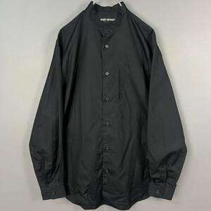 Wm896 日本製 06AW ISSEY MIYAKE イッセイミヤケ 長袖 スタンドカラー ワイド シャツ ブラック 黒 メンズ ME63FJ034