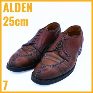 ALDEN オールデン 2210 コードバン ビジネスシューズ サイズ7 C/E 約25cm ノルウィージャンフロント 靴 ダークバーガンディ ブラウン