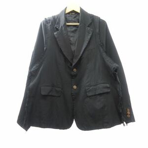 コムデギャルソン COMME des GARCONS 美品 20SS ジャケット型ポンチョ 再構築 エステル orlando 黒 ブラック S 0813 レディース