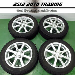 超バリ溝 ダイハツ タント 純正 4.5J+45 PCD100-4穴 TOYO ガリット GIZ 155/65R14 スタッドレス ムーヴ ミラ イース ウェイク ソニカ 等