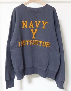 WAREHOUSE ウエアハウス 直営店限定 NAVY Y INSTRUCTOR ワッペン スウェット 44