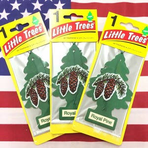 26. 【Royal Pine (ロイヤルパイン)】Little Trees 3個set / エアフレ 芳香剤 エアフレッシュナー 吊り下げ リトルツリー アメリカン雑貨