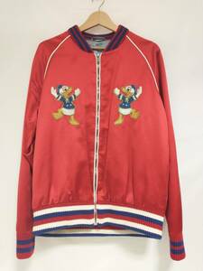 GUCCI スカジャン ×Disney 463466 Z669C シルク100% イタリア製 17ss サイズ52 レッド RED 裏地グレー