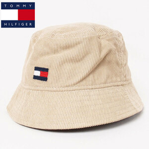 新品 TOMMY HILFIGER フラッグロゴ コーデュロイバケットハット